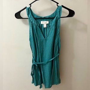 Motherhood Maternity Aqua Blue Tank Top Blouse